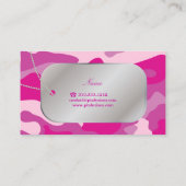 Carte De Visite Balises PixDezines Sassy Pink Camo+Dog (Dos)