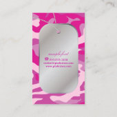 Carte De Visite Balises PixDezines Sassy Pink Camo+Dog (Dos)