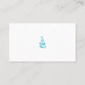 Carte De Visite Ball Blue, Medium Turquoise design décoratif (Dos)