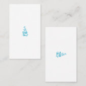 Carte De Visite Ball Blue, Medium Turquoise design décoratif (Devant / Derrière)