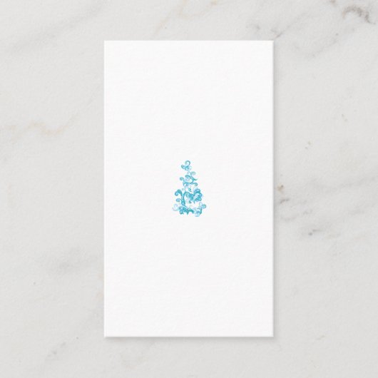 Carte De Visite Ball Blue, Medium Turquoise design décoratif (Devant)