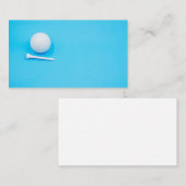 Carte De Visite Ball de golf et tee on blue arrière - plan (Devant / Derrière)