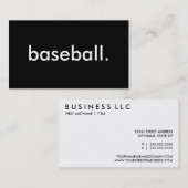 Carte De Visite balle de baseball. (Devant / Derrière)