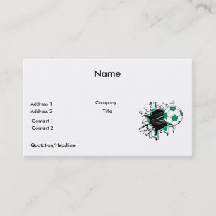 Carte De Visite balle de football qui déchire