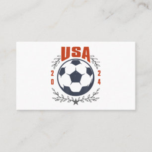 Carte De Visite Balle de football USA 2024 Étoiles & Couronne de L