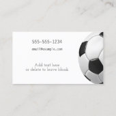 Carte De Visite Balle de Football Violet QR Code Minimal Entraîneu (Dos)