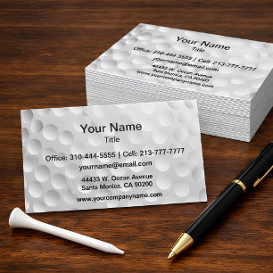 Carte De Visite Balle de Golf