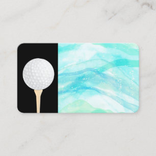Carte De Visite balle de golf amusante sur la conception aquarelle
