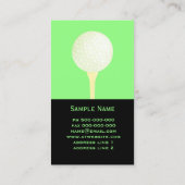 Carte De Visite balle de golf coutume double face vert et noir (Dos)