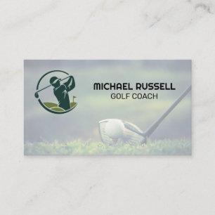 Carte De Visite Balle de golf sur Tee Verts de golf