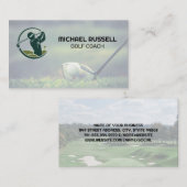 Carte De Visite Balle de golf sur Tee | Verts de golf (Devant / Derrière)