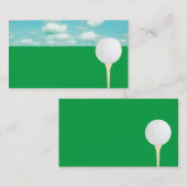 Carte De Visite balle de golf vert et bleu golf double face (Devant / Derrière)