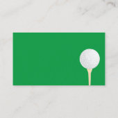 Carte De Visite balle de golf vert et bleu golf double face (Dos)