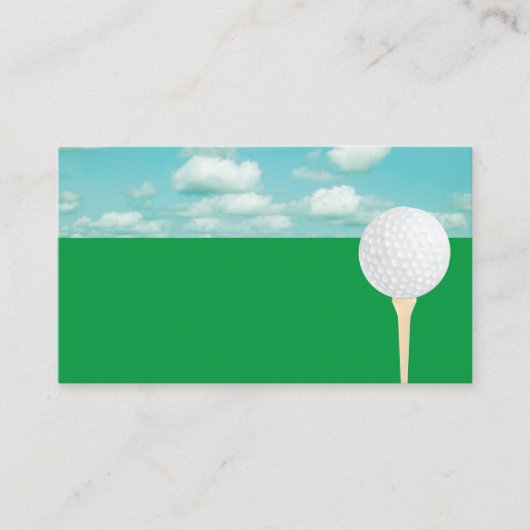 Carte De Visite balle de golf vert et bleu golf double face (Devant)