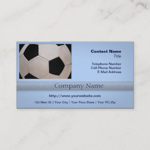 Carte De Visite Balle de soccer blanche et noire
