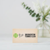 Carte De Visite Balle de tennis et raquettes (Debout devant)