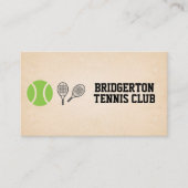 Carte De Visite Balle de tennis et raquettes (Devant)