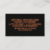 Carte De Visite Baller Black (Dos)