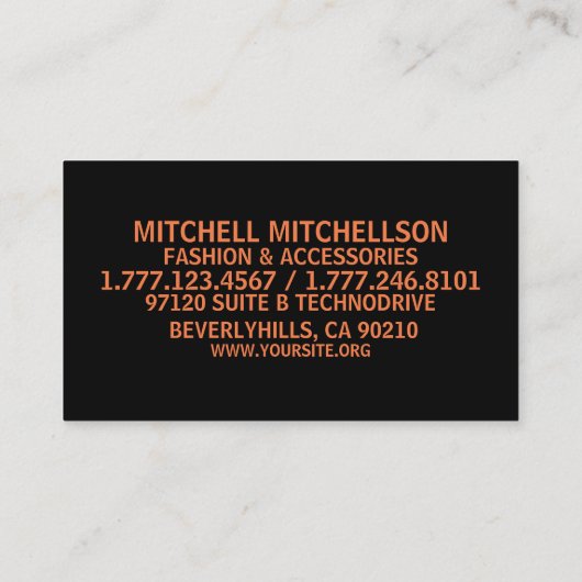 Carte De Visite Baller Black (Dos)