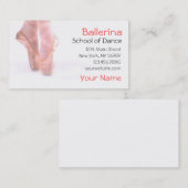 Carte De Visite Ballerina Dance Studio (Devant / Derrière)