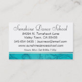 Carte De Visite Ballerine du danseur classique | de l'instructeur (Dos)