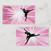 Carte De Visite Ballerine rose d'étoile (Devant / Derrière)