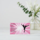 Carte De Visite Ballerine rose d'étoile (Debout devant)