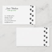 Carte De Visite Balles noires, Groomer de chien, Marcheur de chien (Devant / Derrière)