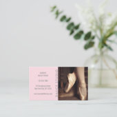 Carte De Visite Ballet de ballerine de rose de studio de danse (Debout devant)