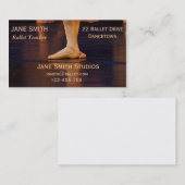 Carte De Visite Ballet professeur ballet studio de danse (Devant / Derrière)
