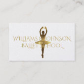 Carte De Visite Ballet School Dance Studio Ballerina Instructeur (Devant)