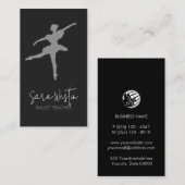 Carte De Visite Ballet Teacher Dance (Devant / Derrière)