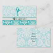 Carte De Visite Ballet turquoise (Devant / Derrière)