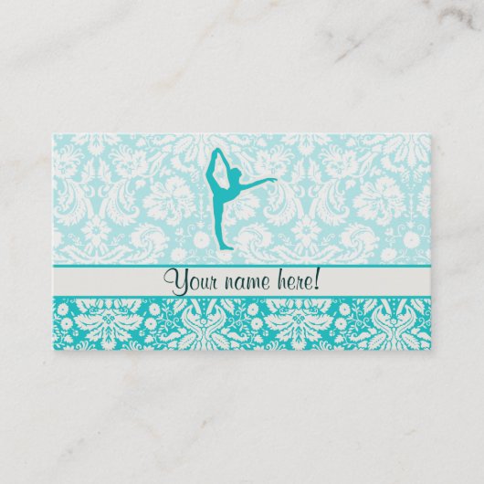 Carte De Visite Ballet turquoise (Devant)