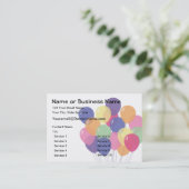 Carte de visite ballon 2 faces (Debout devant)