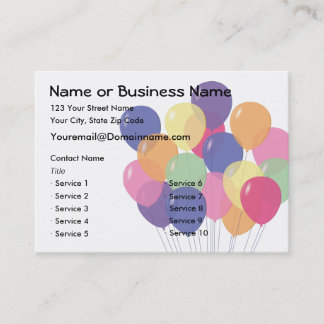 Carte de visite ballon 2 faces
