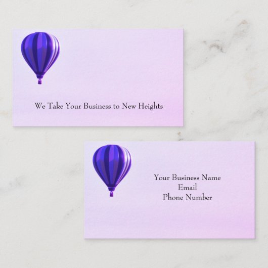 Carte De Visite Ballon à air chaud (Devant / Derrière)