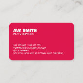 Carte De Visite Ballon de décoration d'événements (Dos)