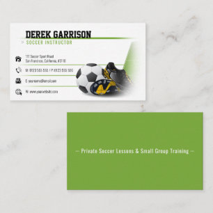 Carte De Visite Ballon de foot Instructeur de soccer