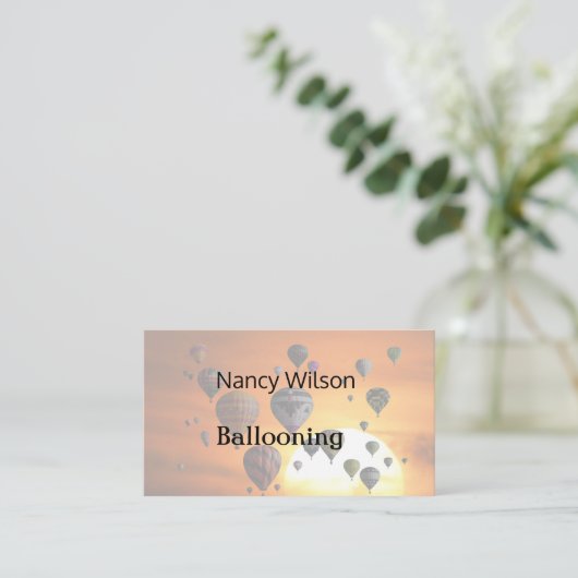 Carte De Visite Ballons à air chaud en vol (Debout devant)