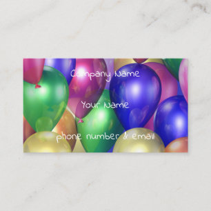 Carte De Visite ballons brillants