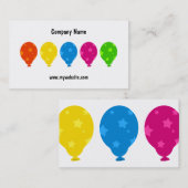 Carte De Visite Ballons colorés, (Devant / Derrière)