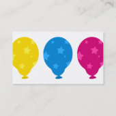 Carte De Visite Ballons colorés, (Dos)