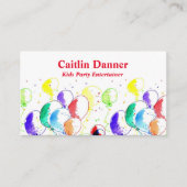 Carte De Visite Ballons de fête aquarelle (Devant)