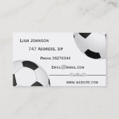 Carte De Visite Ballons de foot (Dos)