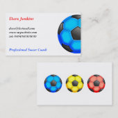 Carte De Visite Ballons de football colorés (Devant / Derrière)