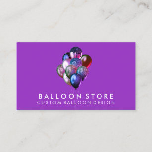Carte De Visite Ballons de Parties scintillant de décoration d'ann