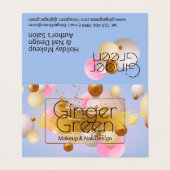 Carte De Visite Ballons d'or bleu rose (Extérieur déplié)