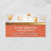 Carte De Visite Ballons d'or | Célébrations | Événements (Dos)