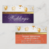 Carte De Visite Ballons d'or | Célébrations | Restauration d'événe (Devant / Derrière)